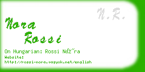 nora rossi business card